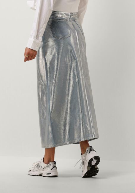 Lichtblauwe CO'COUTURE  FOIL DENIM SKIRT - large