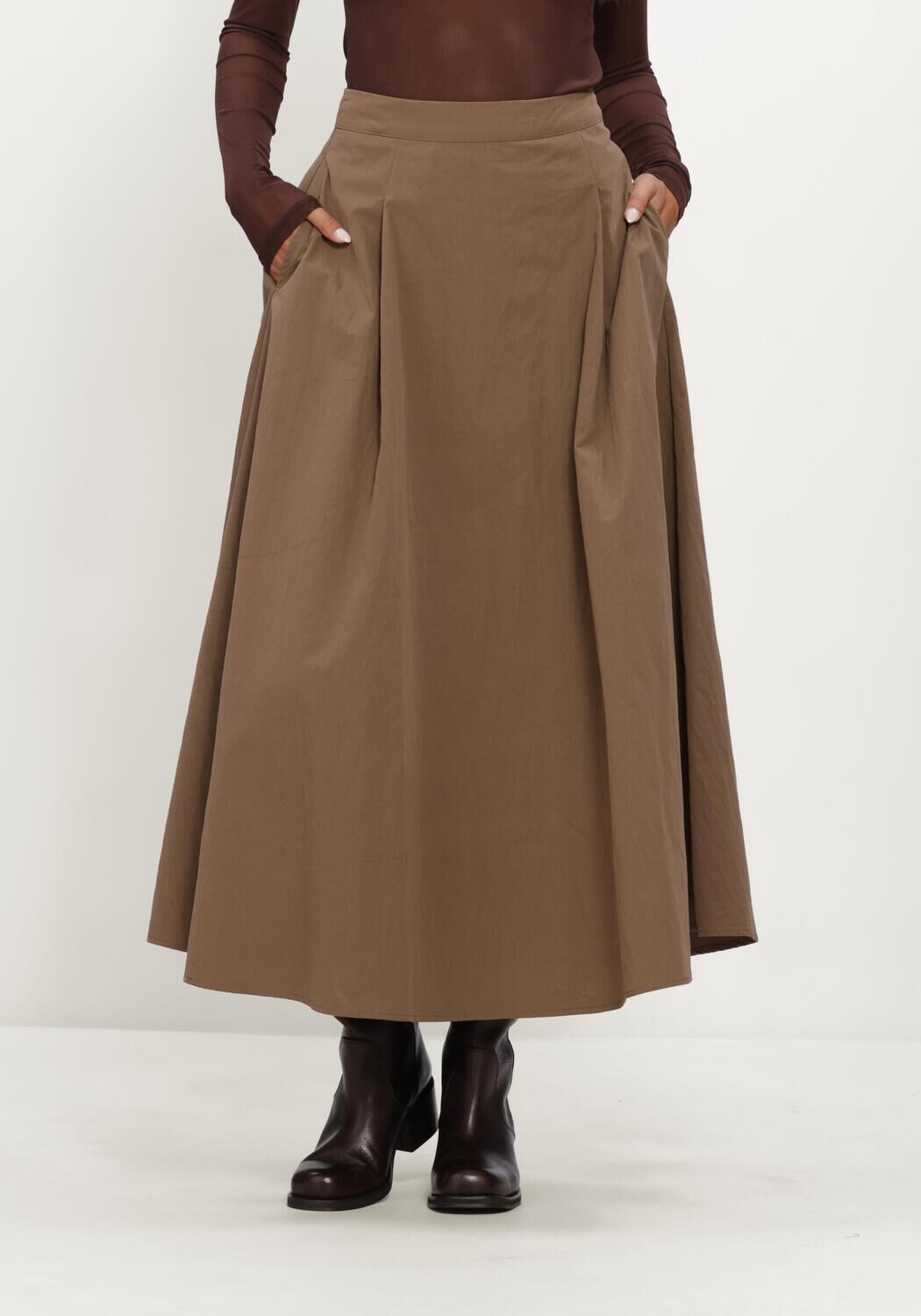 Bruine MINUS Midirok MSROSEA MIDI SKIRT - large