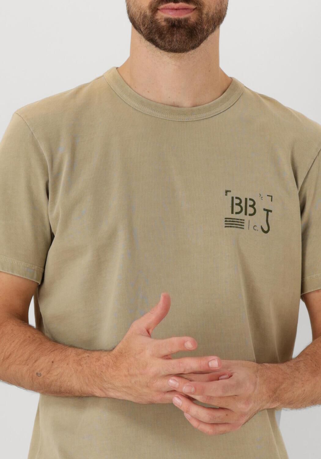 BUTCHER OF BLUE Heren Polo's & T-shirts Army Stencil Tee Beige