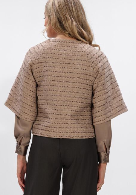 Taupe NEO NOIR Jack ROSELLA BOUCLE MINI JACKET - large