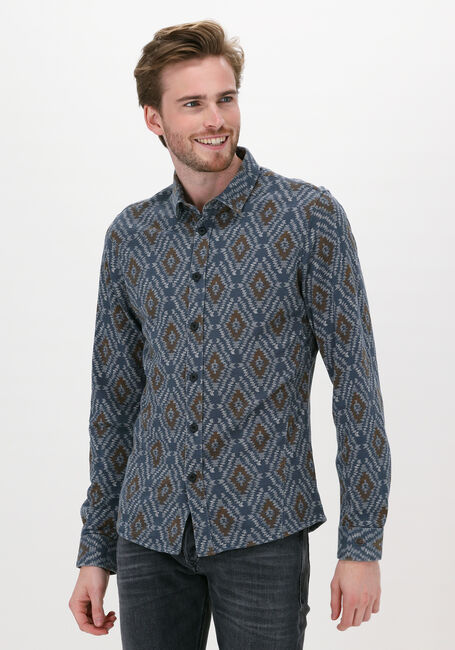 Grijze CAST IRON Casual overhemd LONG SLEEVE SHIRT PRINT ON LIG - large