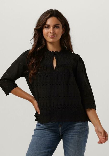 Zwarte SCOTCH & SODA Top BRODERIE ANGLAISE TOP - large