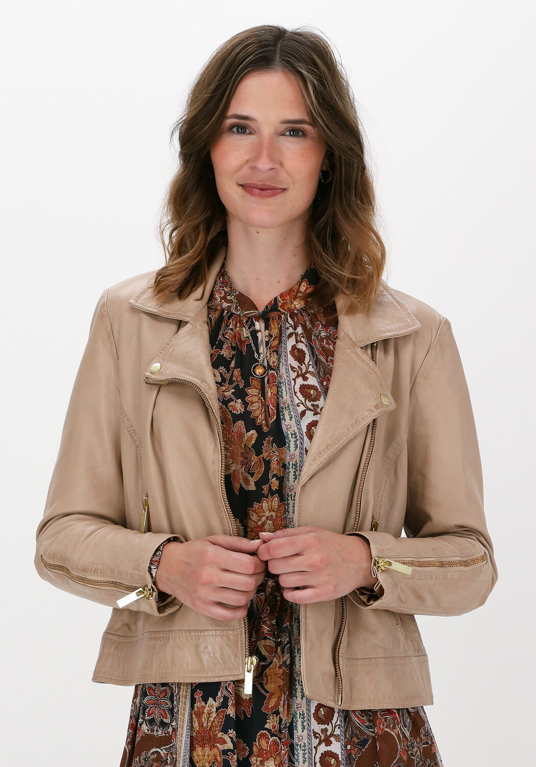 Camel SUMMUM Leren jas JACKET LAMBSLEATHER Omoda