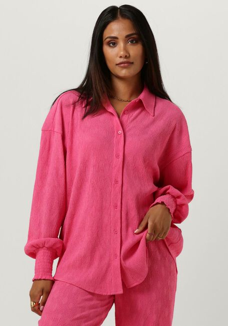 Fuchsia ALIX THE LABEL Blouse LADIES WOVEN OVERSIZED PLISSE BLOUSE - large