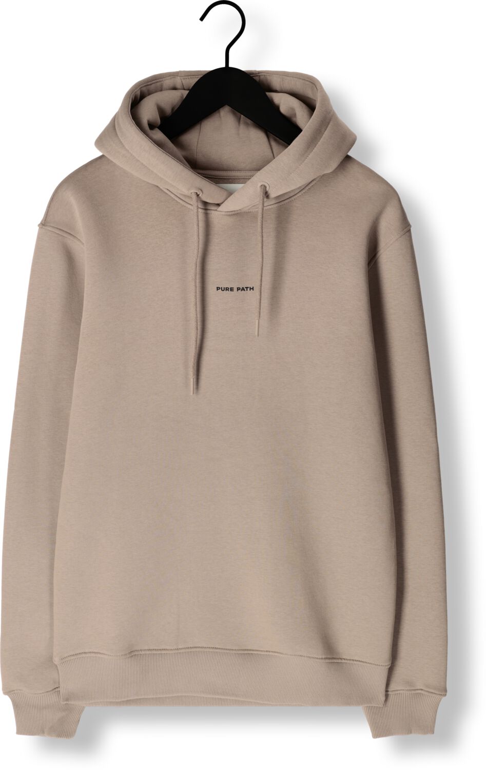PURE PATH Heren Truien & Vesten Essential Logo Hoodie Taupe