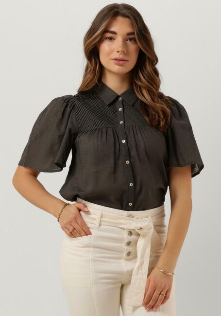 Donkergrijze RUBY TUESDAY Blouses IMEE COLLAR PINTUCK BLOUSE - large