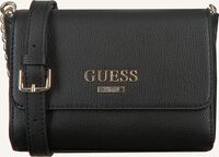 Zwarte GUESS Schoudertas ALMA MINI CROSSBODY FLAP - medium