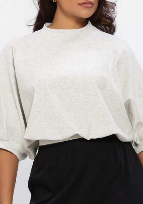 Lichtgrijze ANOTHER LABEL Blouses ALAMICE T-SHIRT S/S - large