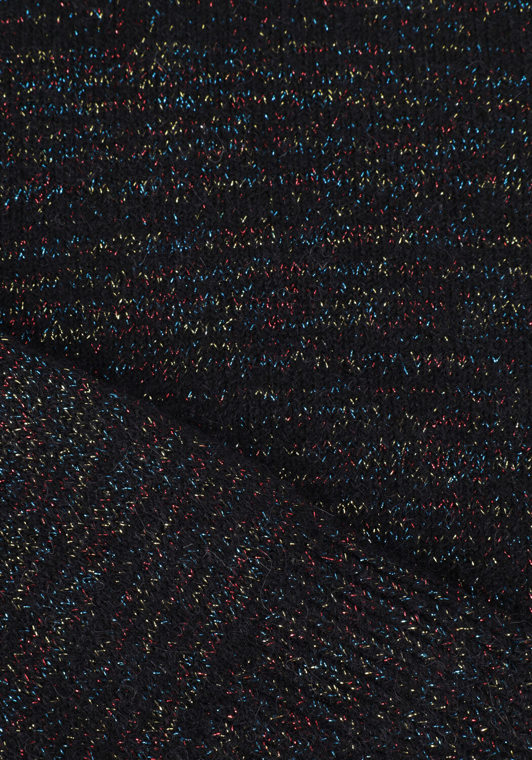 Bruine SCOTCH & SODA Trui RUFFLED HIGH-NECK LUREX PULLOVER - large