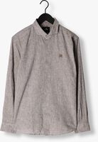 Bruine VANGUARD Casual overhemd LONG SLEEVE SHIRT LINEN COTTON BLEND 2 TONE