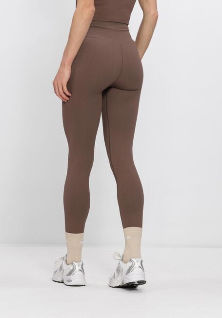 Bruine AIM'N Broeken RIBBED SEAMLESS TIGHTS - large