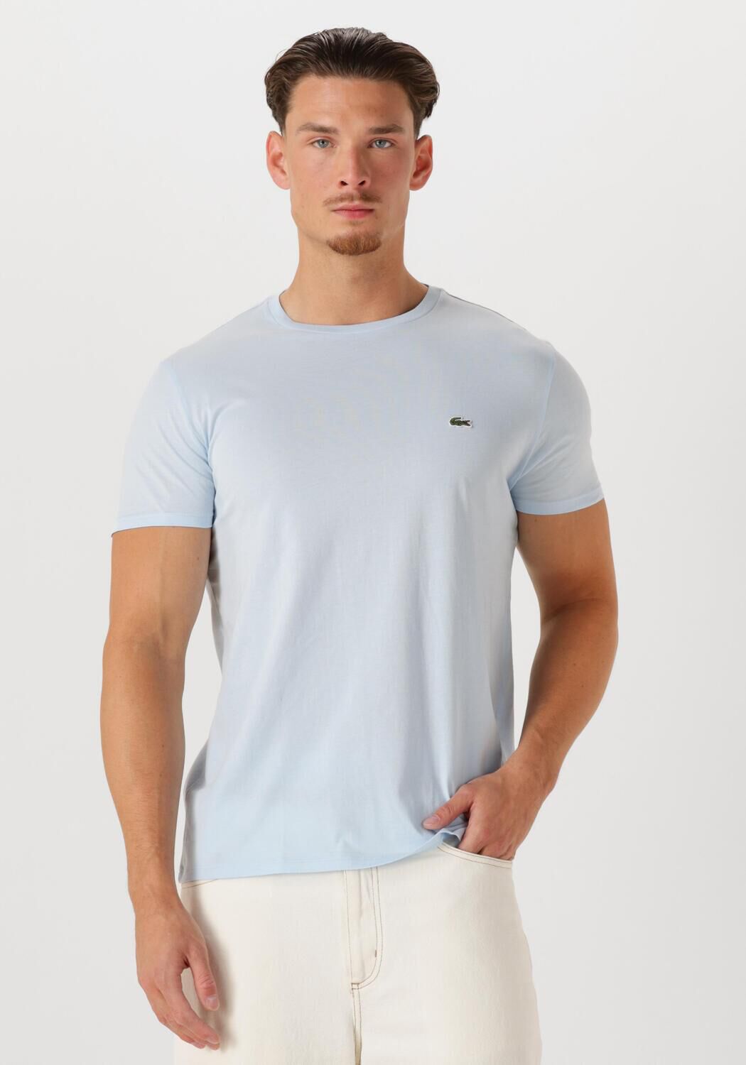 LACOSTE Heren Polo's & T-shirts 1tht1 Mens Tee-shirt 12 Lichtblauw