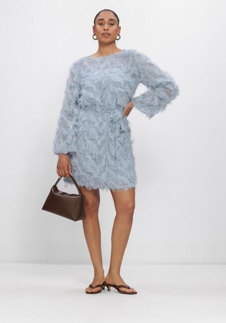 Blauwe SELECTED WOMEN Mini jurk SLFMYLINE RELAXED LS BOAT NECK - large