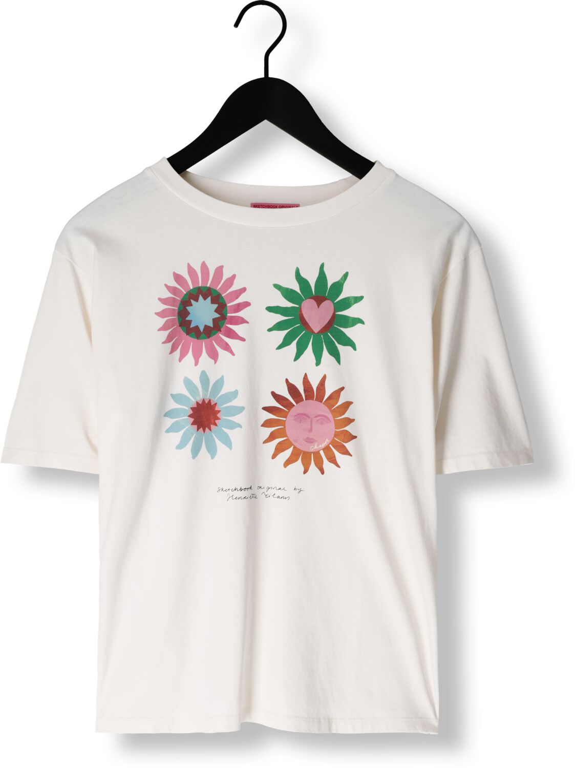 FABIENNE CHAPOT Dames Tops & T-shirts Steve Sketchbook T-shirt Ecru