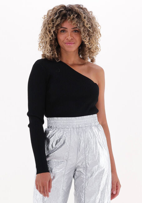 Zwarte CO'COUTURE Tops & T-shirts BADU ASYM RIB KNIT - large