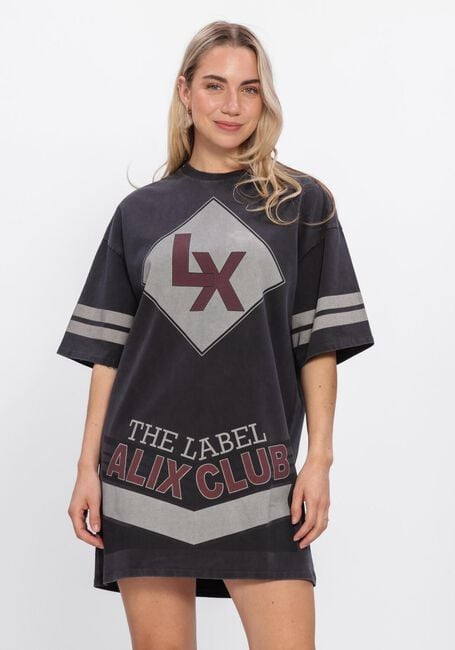 Grijze ALIX THE LABEL T-shirt LADIES KNITTED SPORTY T-SHIRT DRESS - large