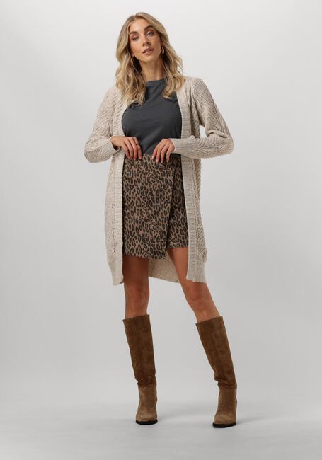 Beige OBJECT Vest OBJNOVA STELLA L/S KNIT CARDIGAN - large