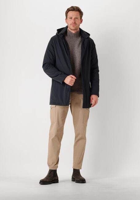 Donkerblauwe PROFUOMO Parka's OUTERW RAINC MGNT LNG - large