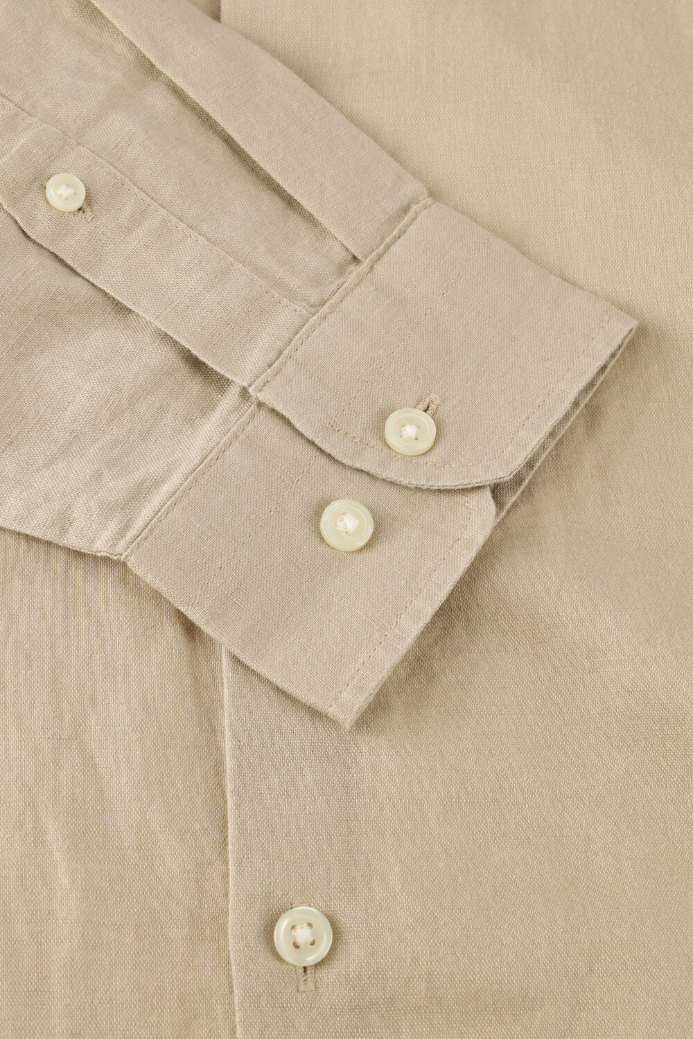 Zand SELECTED MEN Casual overhemd SLHREGCLAY LINENBLEND LS SHIRT CLA NOOS - large