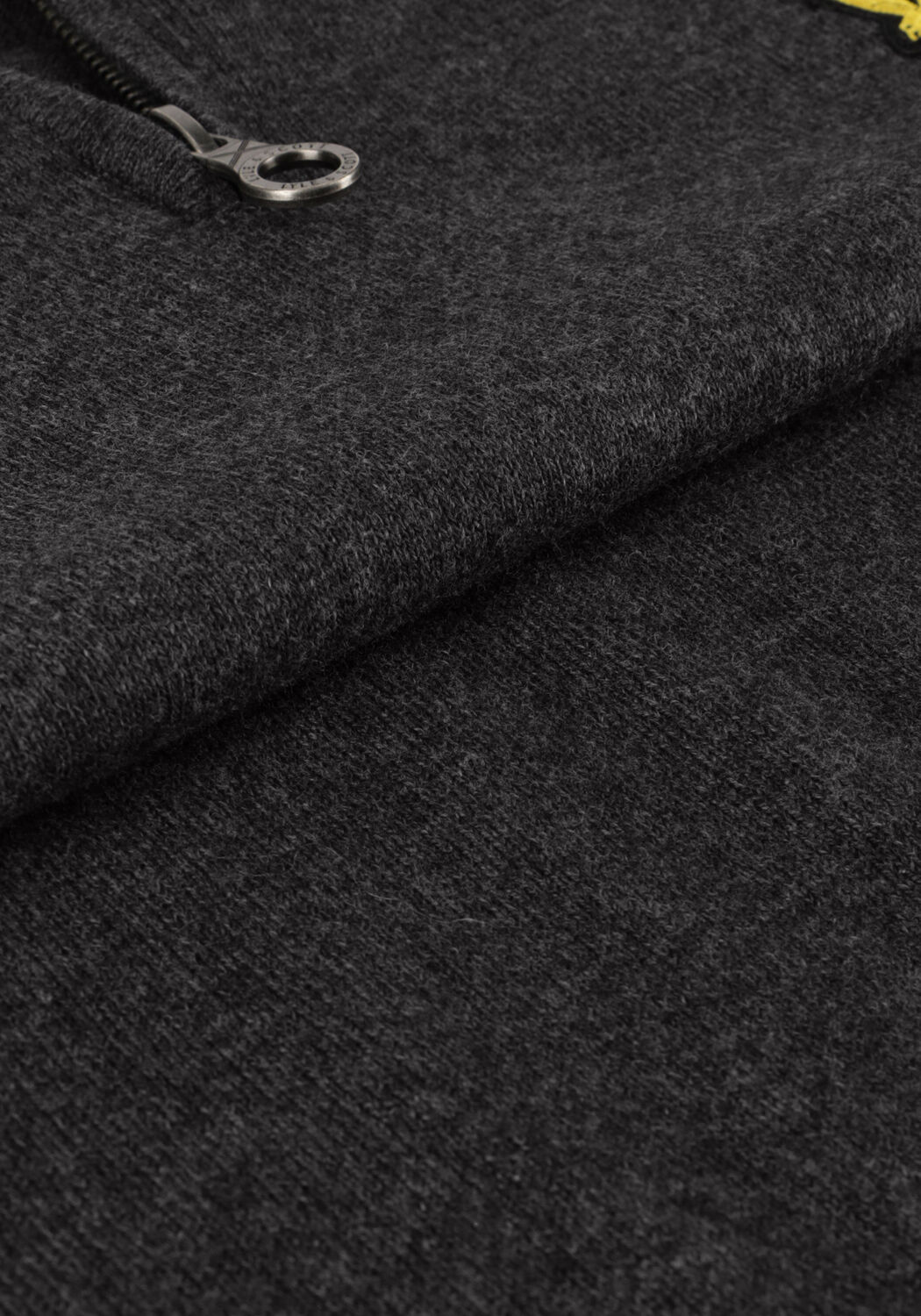 Donkergrijze LYLE & SCOTT Trui COTTON MERINO QUARTER ZIP JUMPER - large