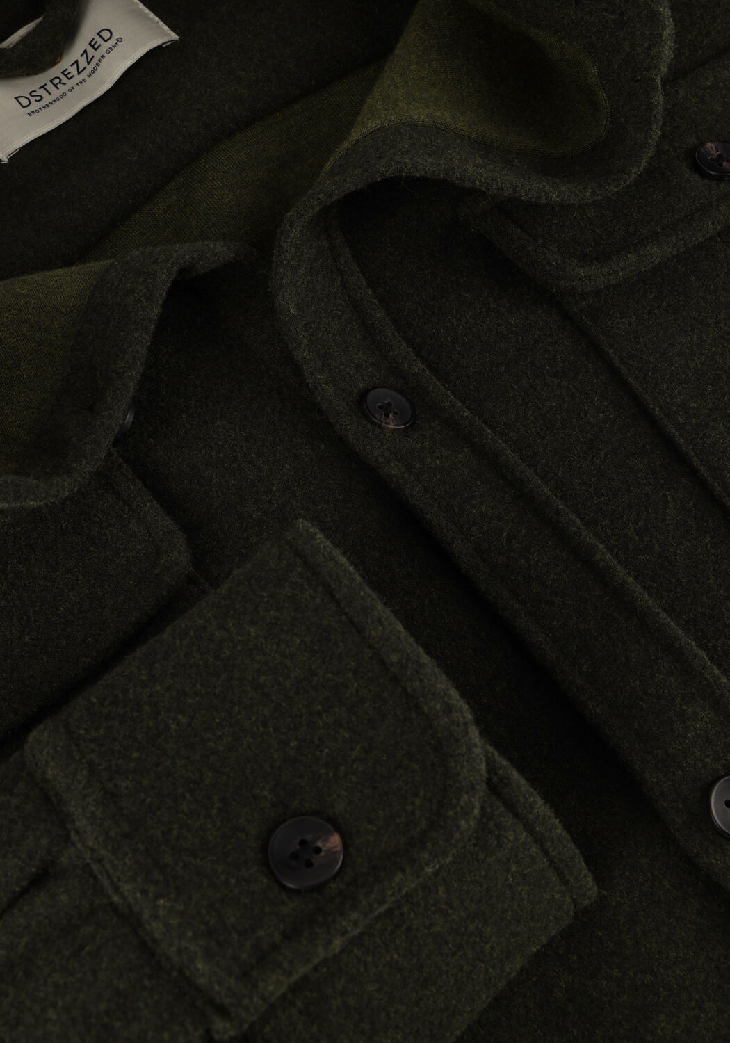 Groene DSTREZZED Overshirt ULRIK OVERSHIRT - large