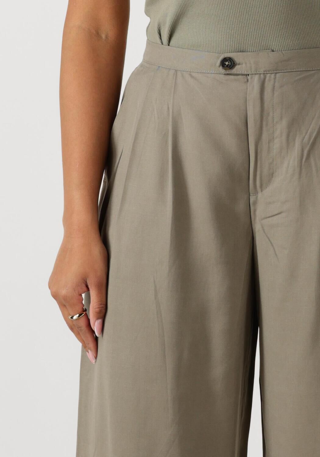 SELECTED FEMME Dames Broeken Slfnatuk Mw Wide Pleated Pant Beige