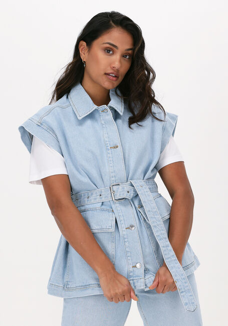 Lichtblauwe SELECTED FEMME Gilet JULIA LIGHT BLUE DENIM VEST - large