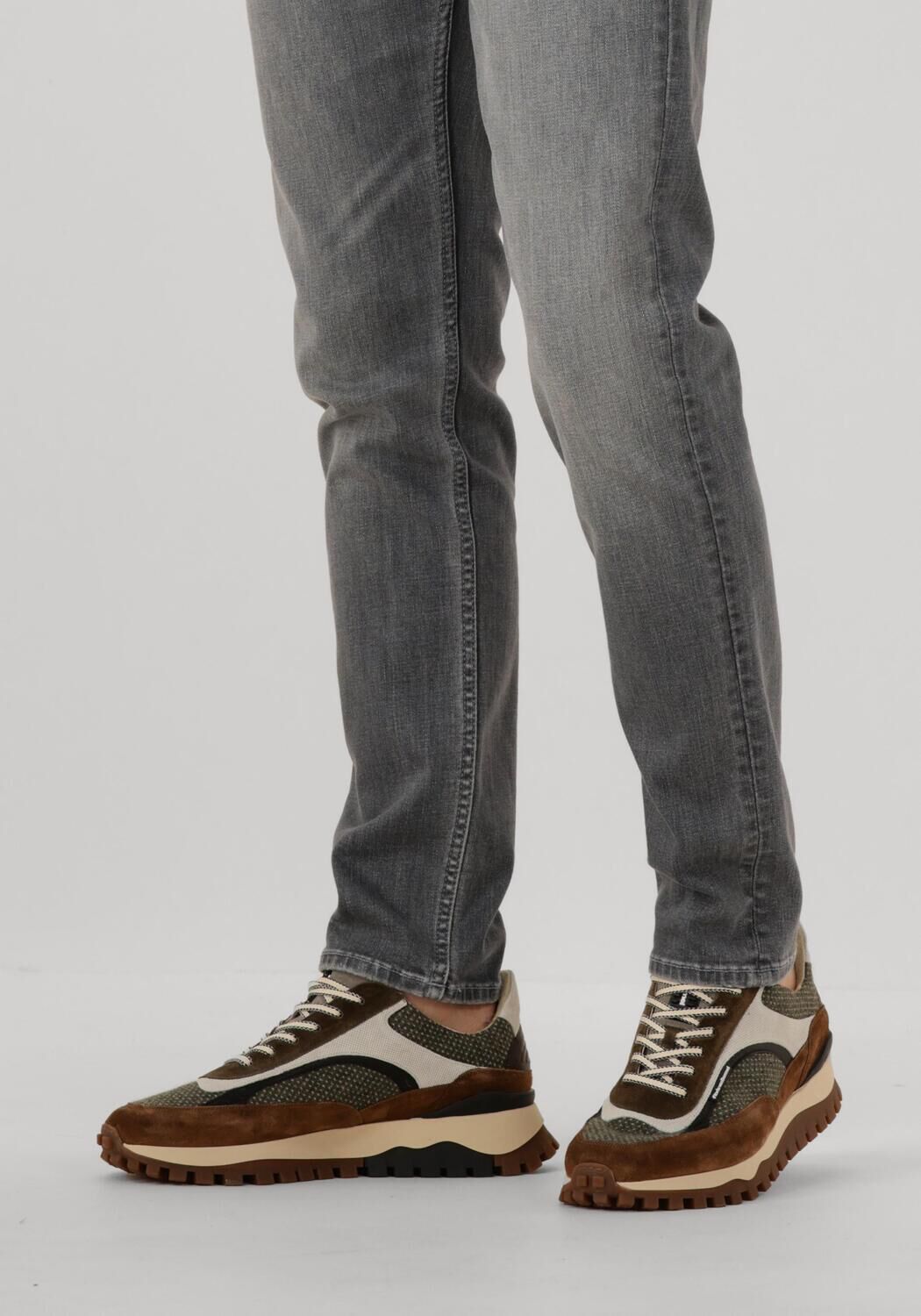 Bruine FLORIS VAN BOMMEL Lage sneakers SFM-10156 DE GROMMER - large