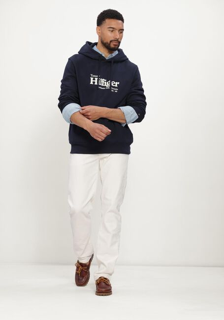Donkerblauwe TOMMY HILFIGER Sweater NAUTICAL GRAPHIC HOODIE - large