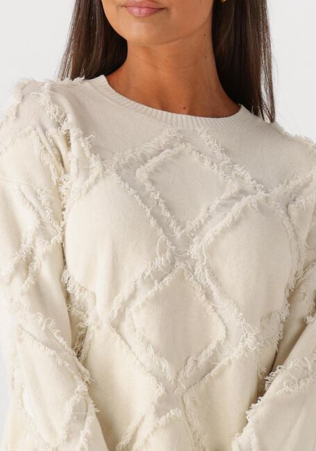 Ecru SUMMUM Trui SWEATER COMFY VISCOSE BLEND KNIT - large
