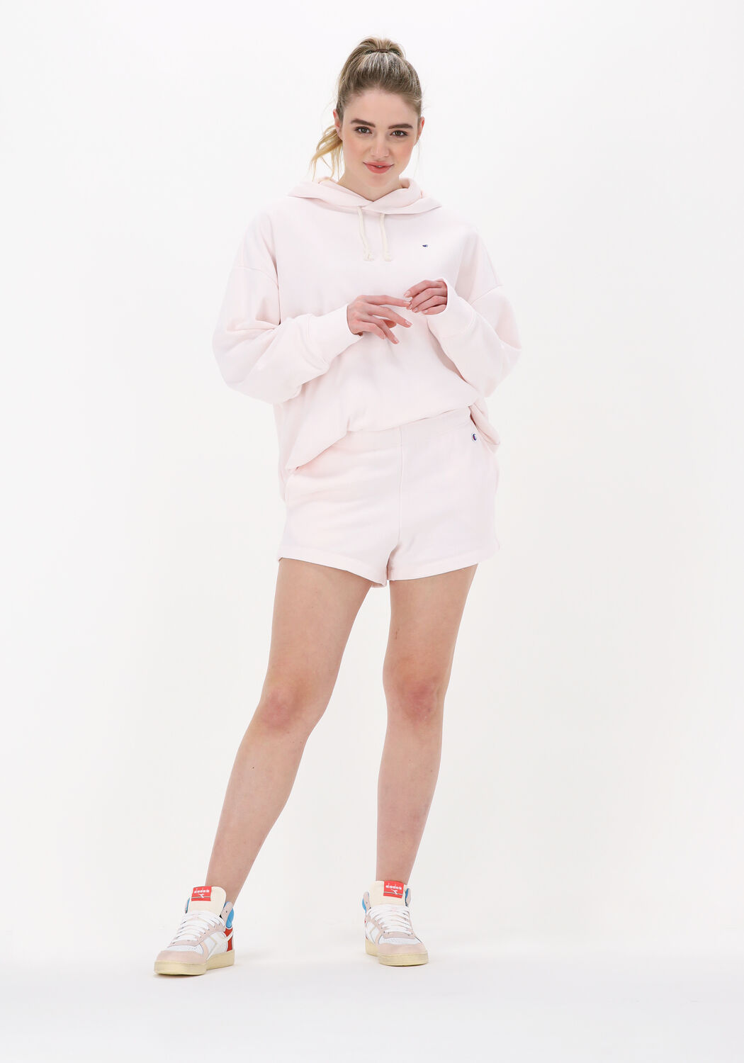Roze CHAMPION Trui HOODED SWEATSHIRT DMS PLAIN Omoda