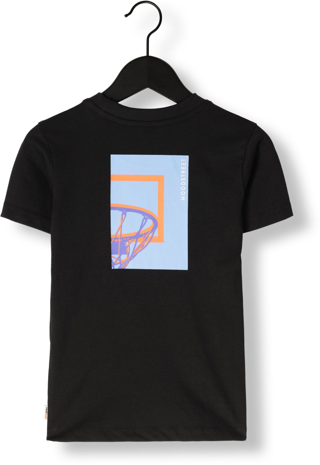 MOODSTREET Jongens Polo's & T-shirts T-shirt Lewis Basketball Zwart