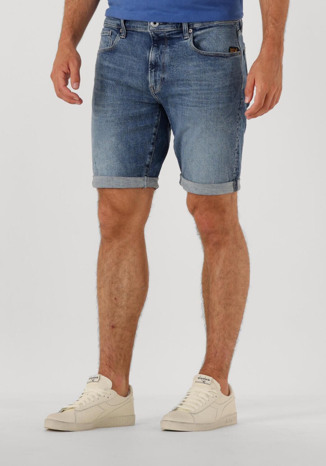 G-STAR RAW Heren Jeans 3301 Slim Short Blauw