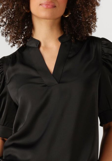 Zwarte NEO NOIR Blouses ROELLA HEAVY SATEEN BLOUSE - large