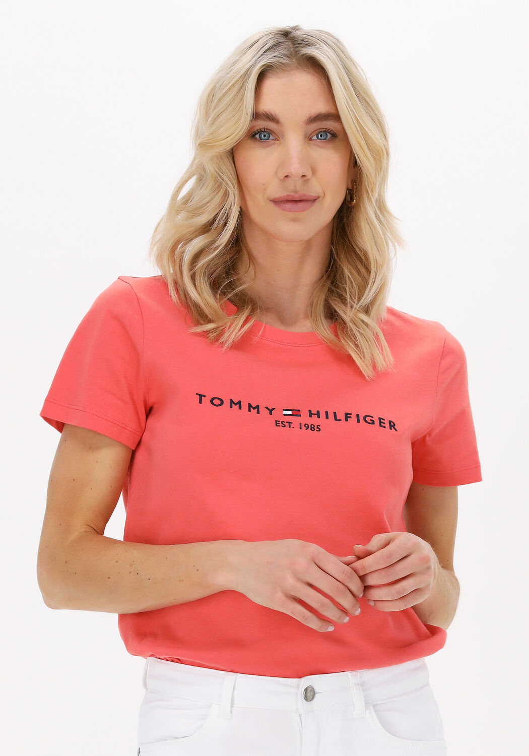 Tommy t shirt dames discount