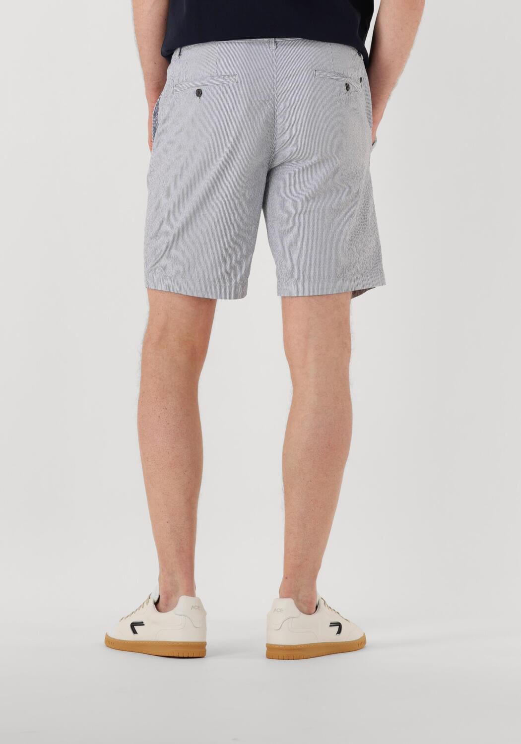 DSTREZZED Heren Broeken Lancaster Stripe Shorts Blauw