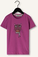 Paarse MOODSTREET T-shirt T-SHIRT WITH CHEST PRINT Paarse MOODSTREET T-shirt T-SHIRT WITH CHEST PRINT - medium