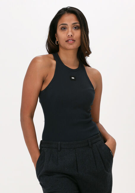 Zwarte 10DAYS Top TANK TOP RIB - large