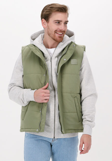 Groene COLOURFUL REBEL Bodywarmer NOAH PADDED BODY WARMER - large