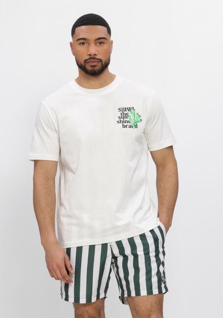 Witte SHIWI Polo / T-shirt LIAM REGULAR FIT PAINTED CORAL T-SHIRT - large