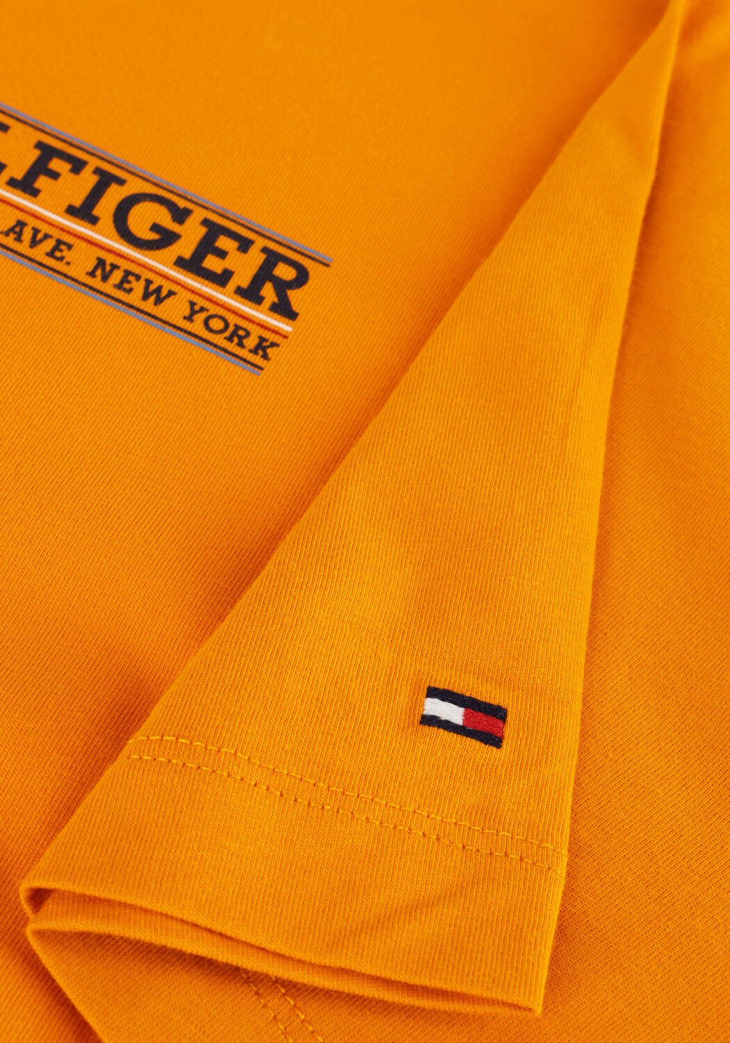 Oranje TOMMY HILFIGER T-shirt SMALL HILFIGER TEE - large
