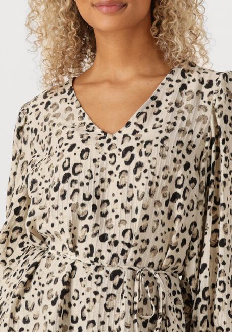 Beige MSCH COPENHAGEN Midi jurk MSCHALYONA VLORA 3 4 DRESS AOP - large