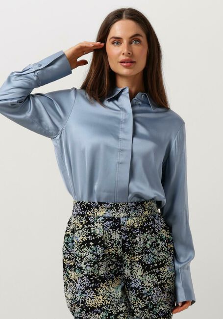 Lichtblauwe SECOND FEMALE Blouses GALLA CLASSIC SHIRT - large