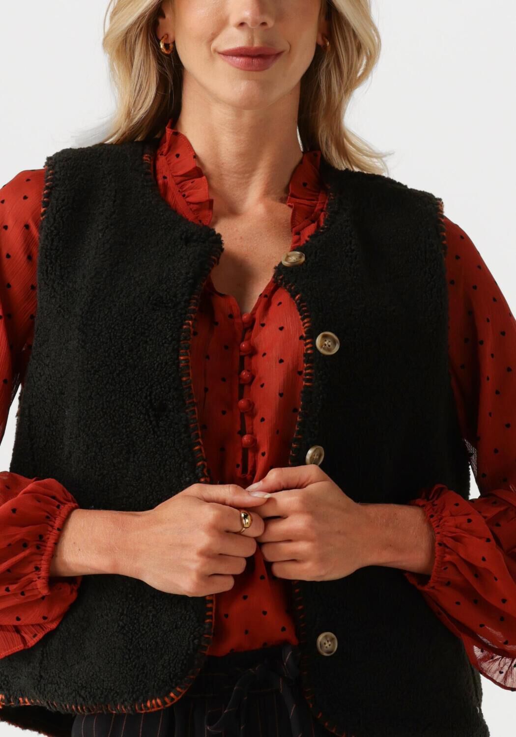 YDENCE Dames Blazers Gilet Evelynn Zwart