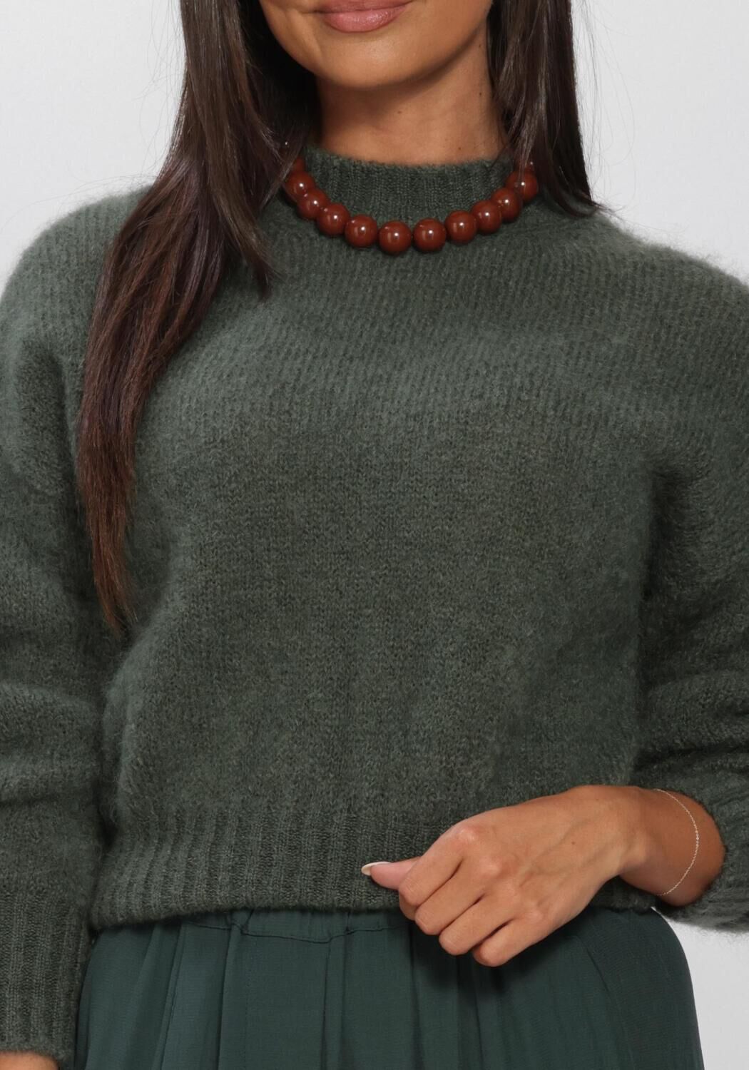 Donkergroene BY-BAR Trui SONNY PULLOVER - large