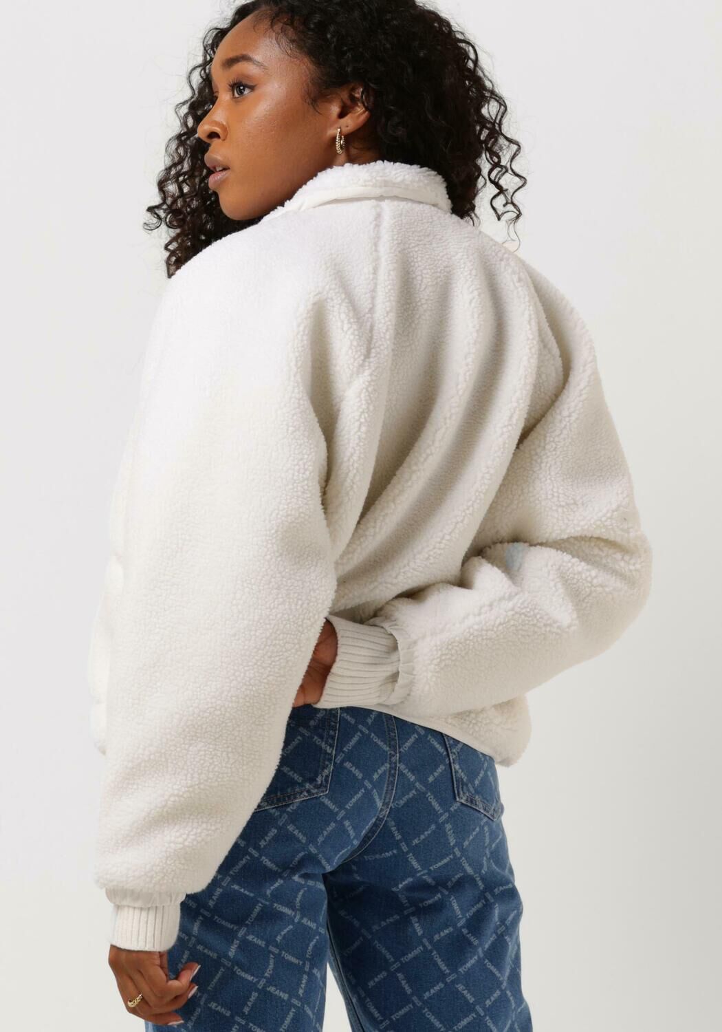 Tommy jeans teddy bomber jacket sale