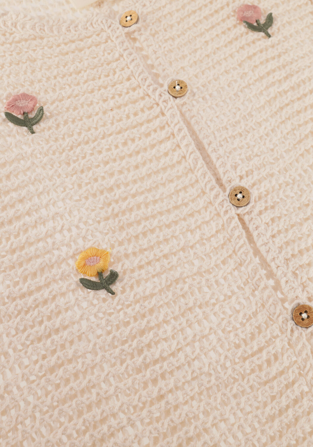 Creme LIL' ATELIER Truien/vesten NMFFLORA KNIT VEST LIL - large