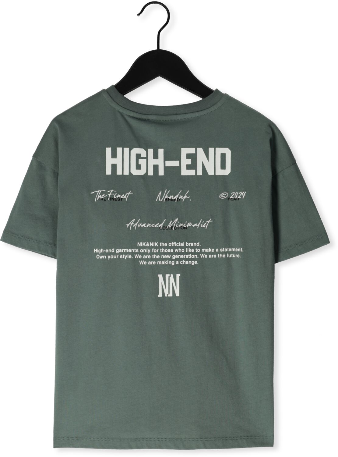 NIK & NIK Jongens Polo's & T-shirts High End T-shirt Petrol