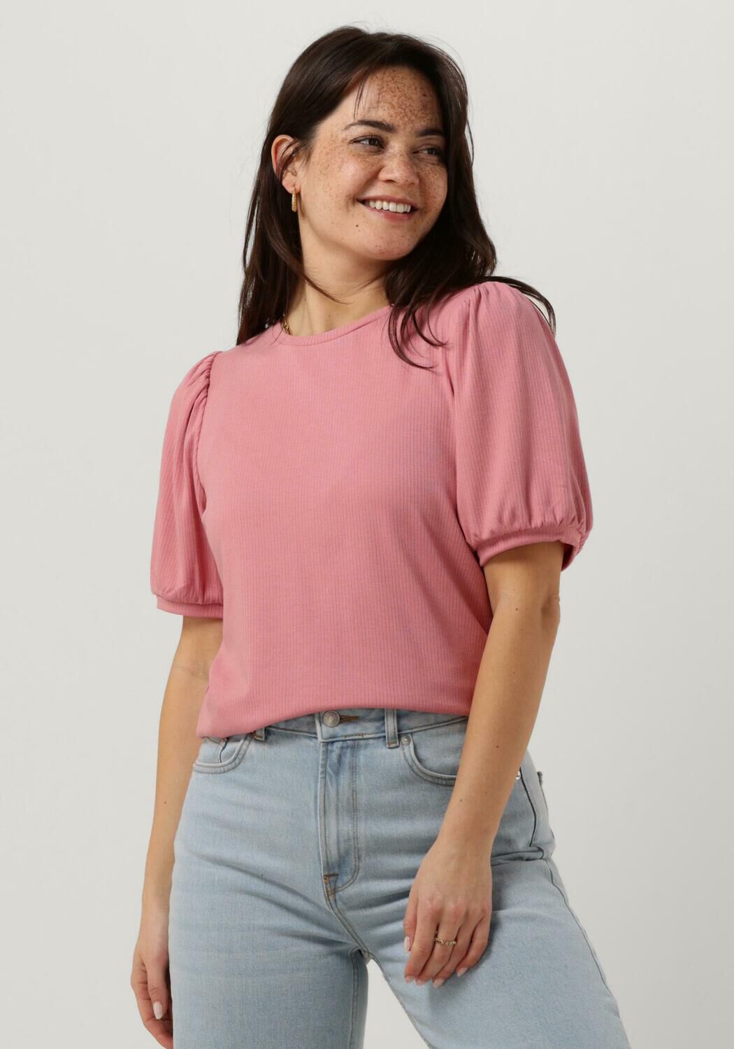 Lichtroze t shirt dames store