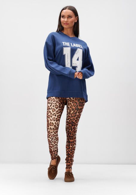 Donkerblauwe ALIX THE LABEL Sweater LADIES KNITTED SPORTS SWEATER - large